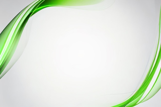 Фон шаблона рамки зеленой кривой