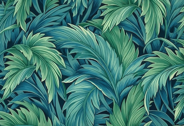 녹색 상세한 나뭇잎 패턴 디자인 텍스처