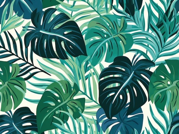 Green detailed monstera leaves pattern design texture