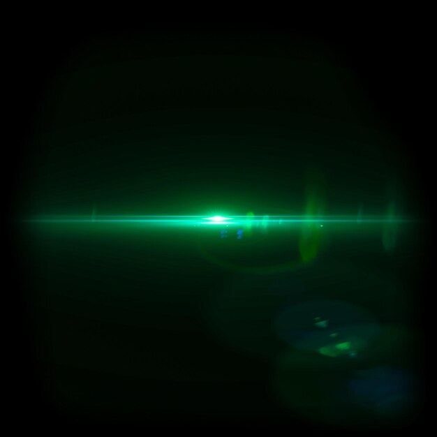 Green digital lens flare light background