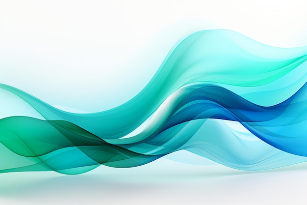 Green digital wavy background and clipart isolated on a white background Generative Ai