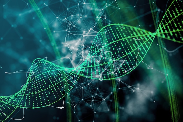 green dna background