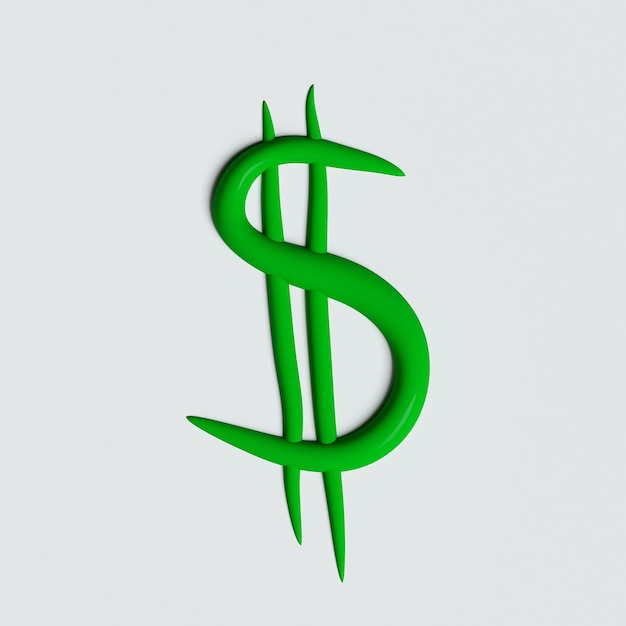 Green Dollar Sign 3d illustration