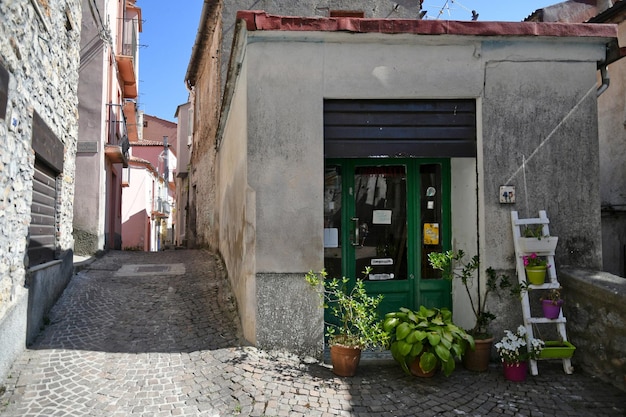 Photo a green door that is open to a building