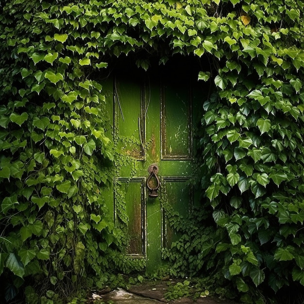 Photo green door