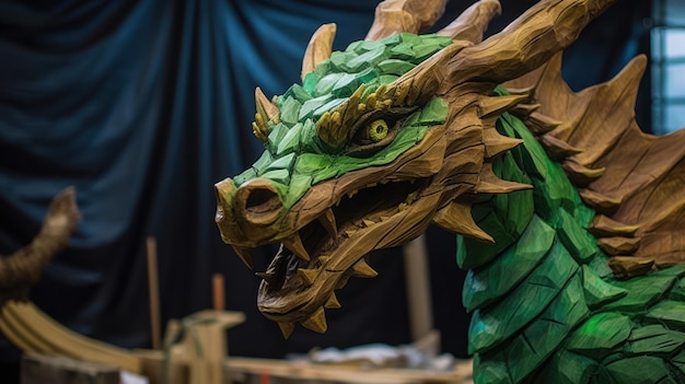 Фото Зеленый дракон китайский новый год дракона 2024