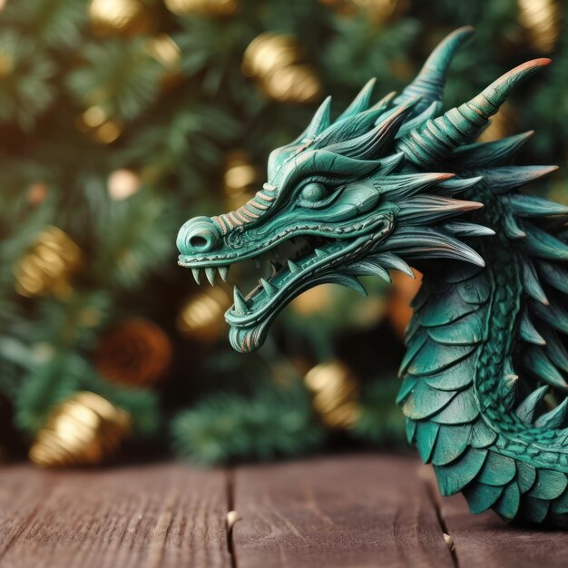 Фото Зеленый дракон китайский новый год дракона 2024