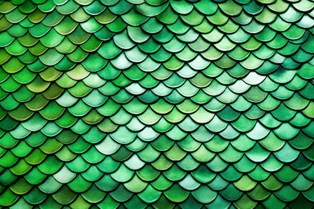 Photo green dragon scale background