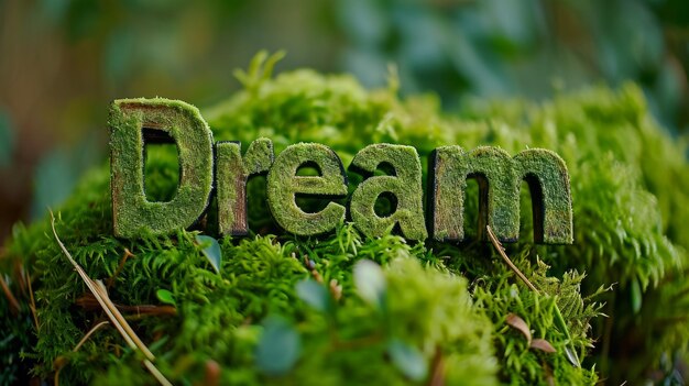 Green Dream concept creative horizontal art poster