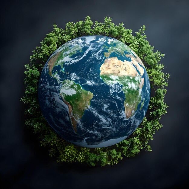 Green Earth Conceptual Representation of Global Ecology and Conservation