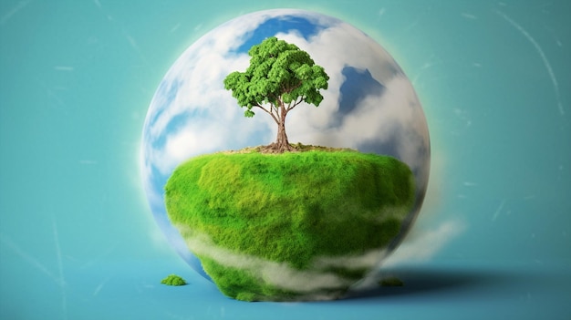 Зеленая земля земной шар Всемирный день озона