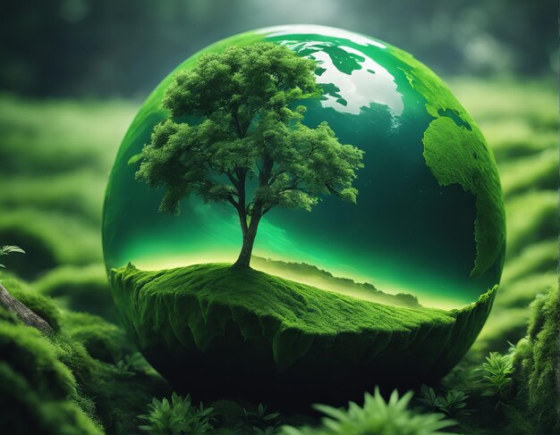 green earth with a planetgreen earth with a planetearth globe with green grass