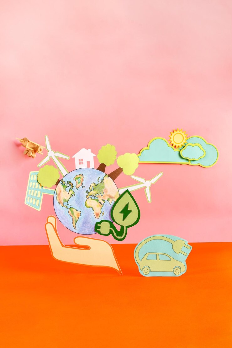 Photo 녹색 생태 및 청정 에너지 개념 green eco 개념 배경