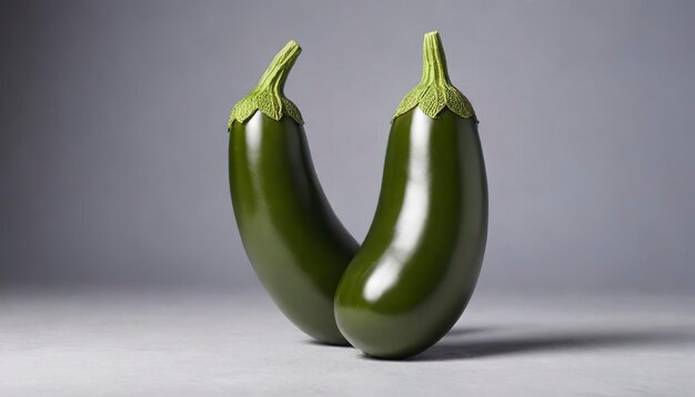 Photo green eggplant on background