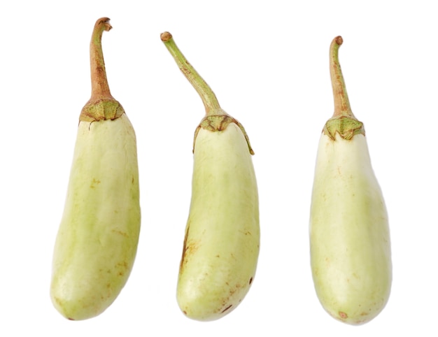 Green eggplant isolated on a white background