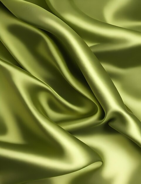 Зеленый элегантный и красивый волнистый сатин шелк роскошная ткань текстура фон абстрактный фон