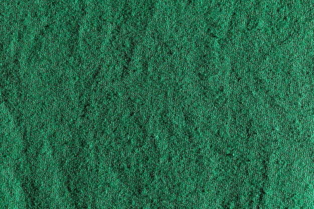 Green fabric cloth polyester texture and textile background.