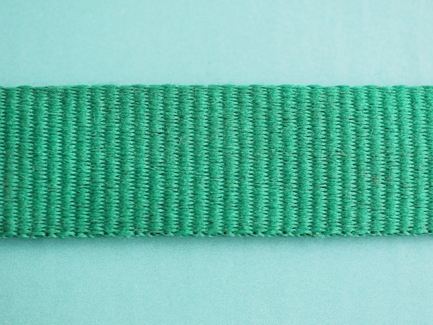 Green fabric ribbon