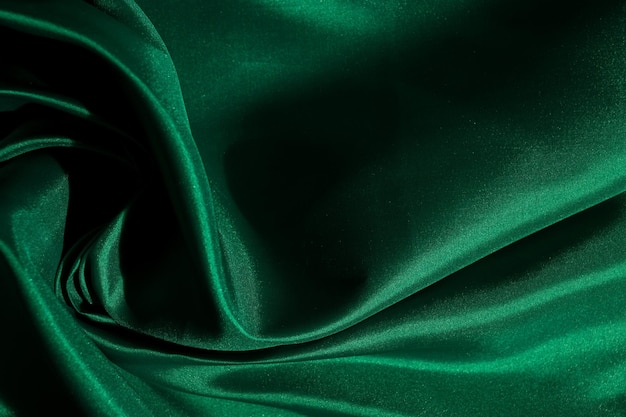 Green fabric texture background abstract closeup texture of cloth