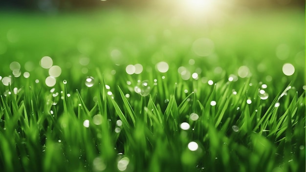 Green fake grass background