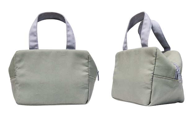 green fashion bag isolated on white background with clipping path