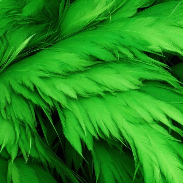 Photo green feather texture