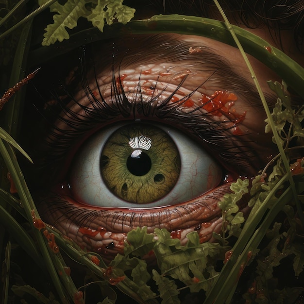 green female eye