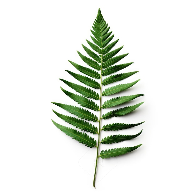 Green fern leaf isolated Illustration AI GenerativexA