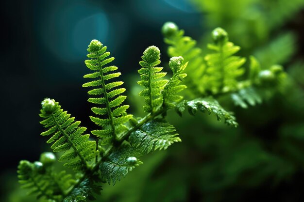 A green fern leaf with the word fern on it