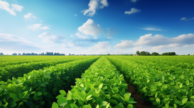 green field in summer