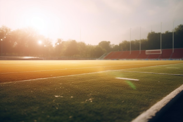 The green fields of high school A vibrant sports ground