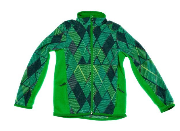 Premium Photo | Green fleece jacket