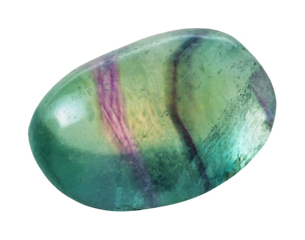 Green Fluorite fluorspar gemstone isolated