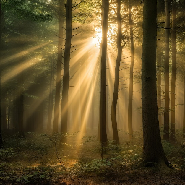 Green Forest of beautiful Trees