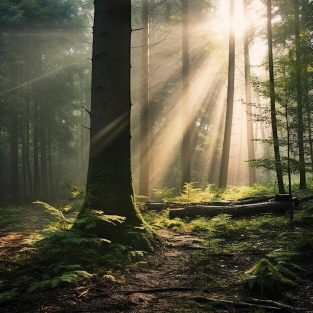 Green Forest of beautiful Trees