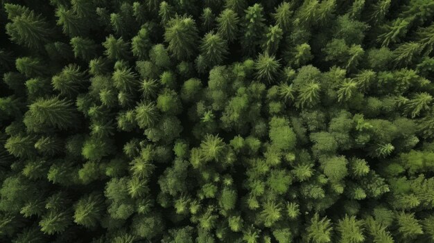 Green Forest Drone view The beauty of wild nature