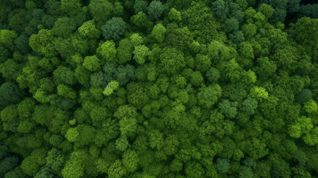 Green Forest Drone-weergave De schoonheid van de wilde natuur