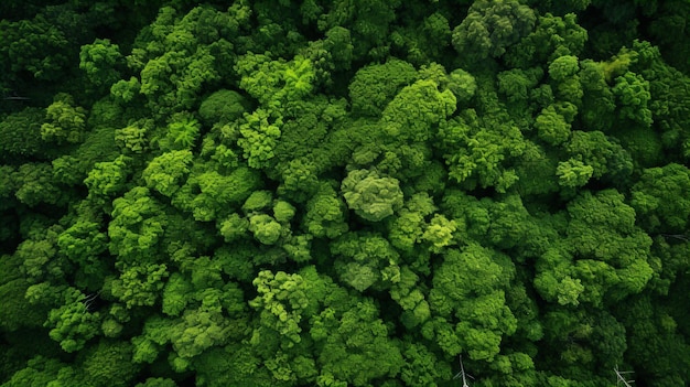 a green forest with lots of trees in it