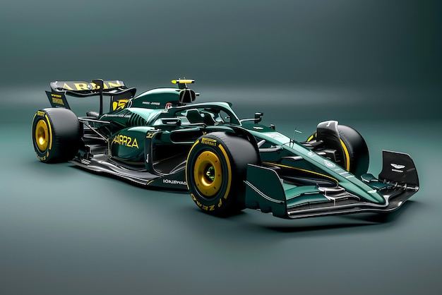 Green Formula 1 racing car