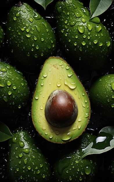 Green fresh avocado