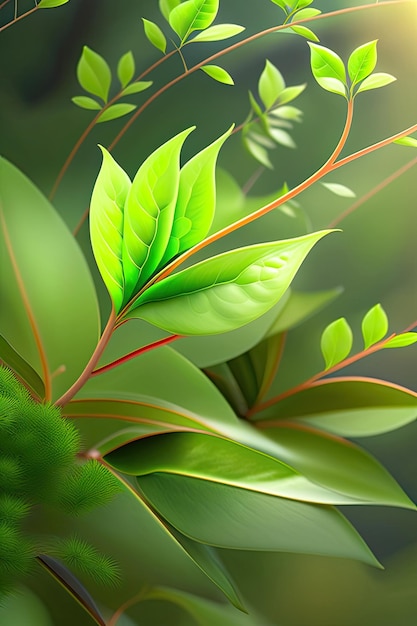 Зеленая свежая листва