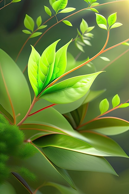 Green fresh foliage