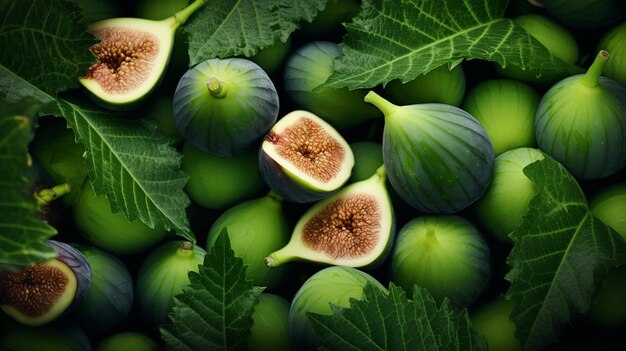 Photo green fresh ripe limes closeup