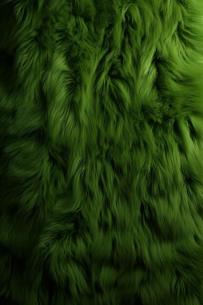 Photo a green fur texture background