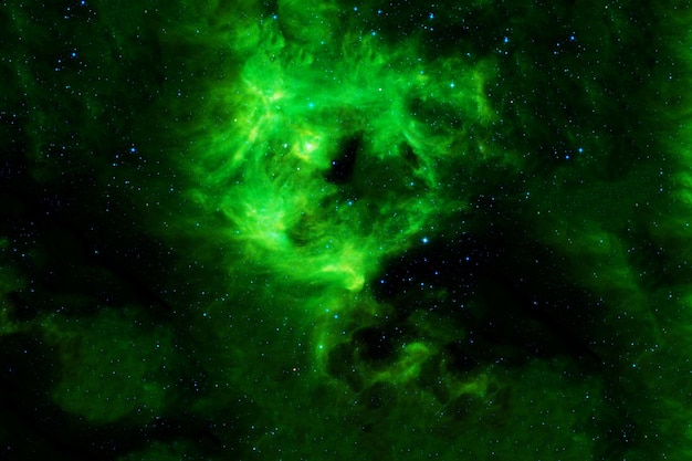 Green galaxy in deep space elements of this image furnished by\
nasa