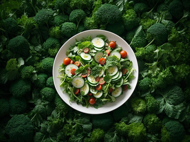 Green garden salad concept