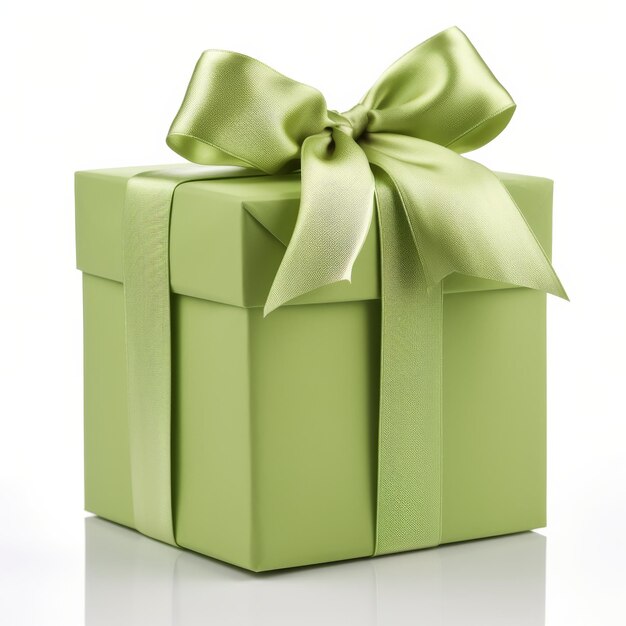 Green Gift Box With Large Bow