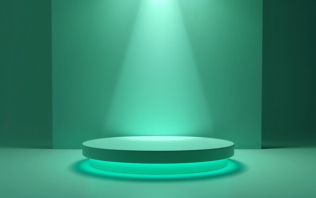 a green glass bowl with a light shining on it