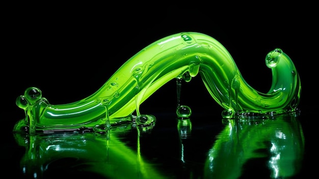 Green glass in a green bottle
