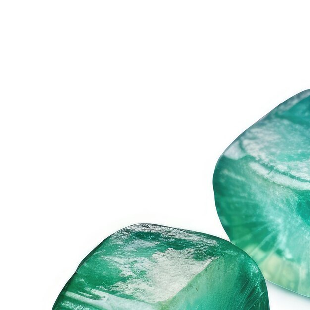 Green glass pieces with the word " sea " on them.